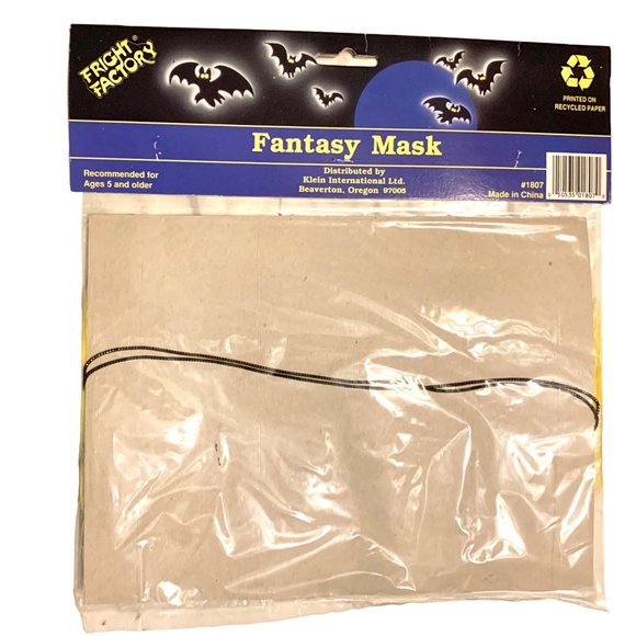 Vintage Fright Factory Fantasy Feather Bird Masquerade Mask Halloween Mardi Gras - Picture 5 of 6